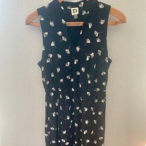 Anne Klein Sleeveless Size 4 Black and White Midi Dress